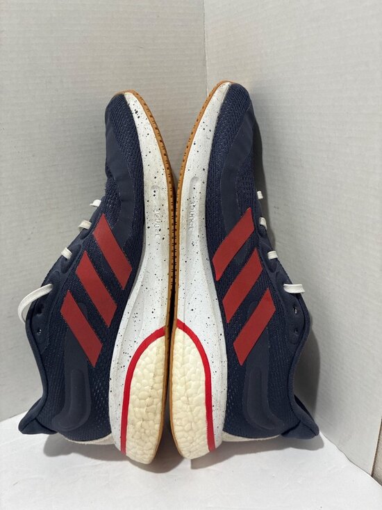 Adidas Supernova Mens running shoes Navy Vivid Red and Cloud White size 11